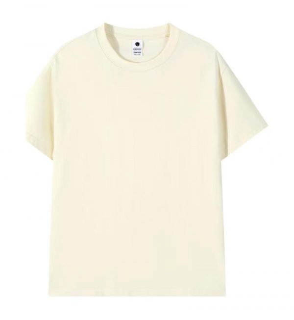 微信图片_202405101627424 L232 40S Double Yarn Solid Color Slight Drop-Shoulder T-shirt