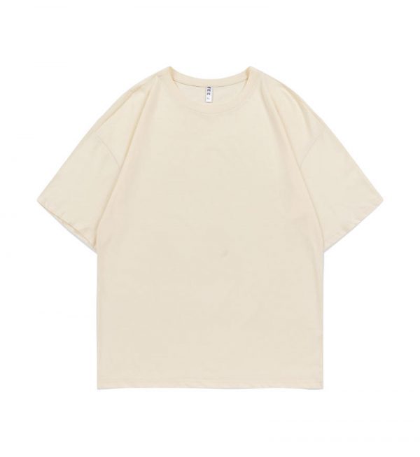 13362047351367700 L202 200gsm Pure Cotton Drop Shoulder Round Neck Half Sleeve